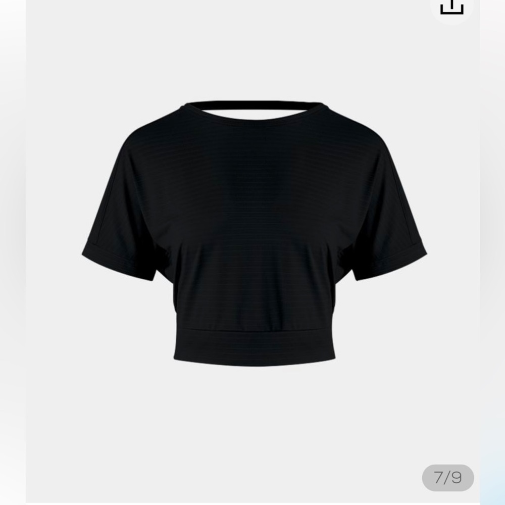 Halara Short Sleeve twist back cut out crop